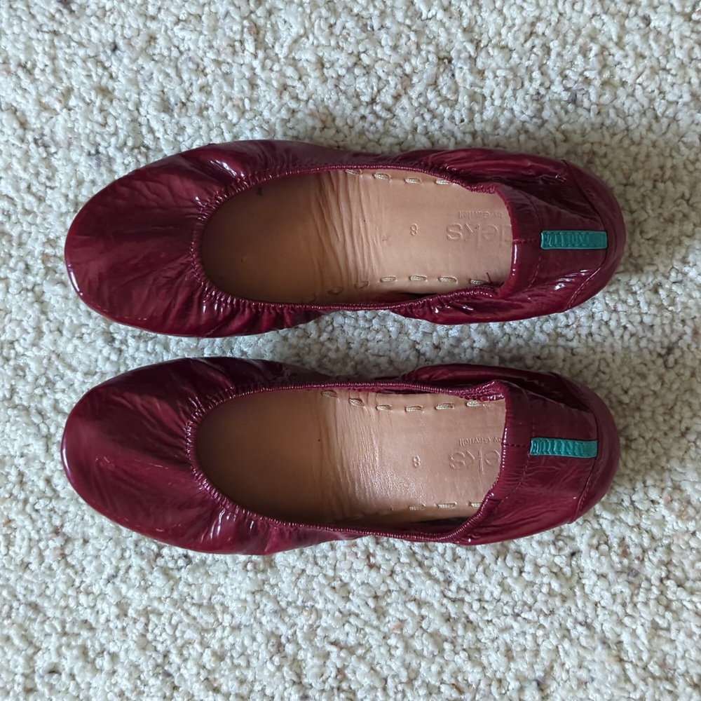 Tieks Ruby Red Patent Ballet Flats